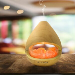 KIYOSHI ULTRASONIC SALT LAMP DIFFUSER - LIGHT OAK