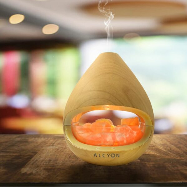 KIYOSHI ULTRASONIC SALT LAMP DIFFUSER - LIGHT OAK